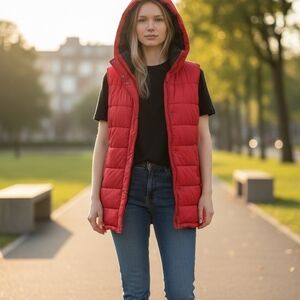 Swiss Tech Red Hooded Vest Sz 1X